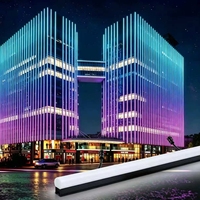 Éclairage extérieur IP68 DMX RGBIC, barres lumineuses LED linéaires pour la décoration murale extérieure et intérieure des villas et des bâtiments de jardin