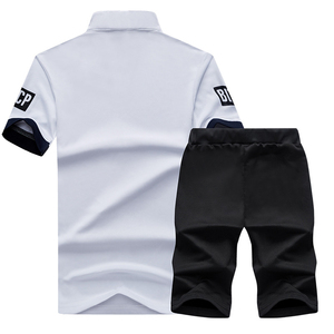 TONGYANG Two Piece <strong>Set</strong> <strong>Men</strong> <strong>Short</strong> Sleeve <strong>T</strong> <strong>Shirt</strong> Plus <strong>Shorts</strong> Tracksuits New Causal Sportswear Tops <strong>Short</strong> Trousers <strong>Set</strong> - Product Image 2