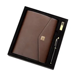 Cuaderno con accesorios, conjunto de regalo de negocios, conjunto de regalo de oficina personalizado de lujo para promoción, novedad