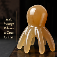1PC Peigne de massage en silicone en forme de tête de pieuvre pour la thérapie du cuir chevelu, gratte-tête pour la relaxation des méridiens, outil portable anti-stress
