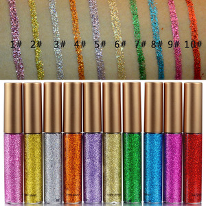 Ensemble d'<span class=keywords><strong>eye</strong></span>-liners en gel scintillant chimique, 10 couleurs, fard à paupières liquide imperméable, stylo <span class=keywords><strong>eye</strong></span>-<span class=keywords><strong>liner</strong></span> métallique scintillant, maquillage de fête longue durée - Product Image 5
