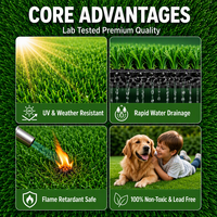 Tapis en gazon artificiel durable et adapté aux animaux domestiques, facile à nettoyer, avec drainage, rouleau de gazon synthétique pour l'entraînement des chiens, les enclos de jardin et l'extérieur