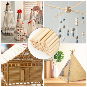 Varillas Redondas de Madera Natural Pulida y Duradera - Técnica de Corte Moderna Independiente, Decoración Navideña y Regalo DIY - Product Image 6