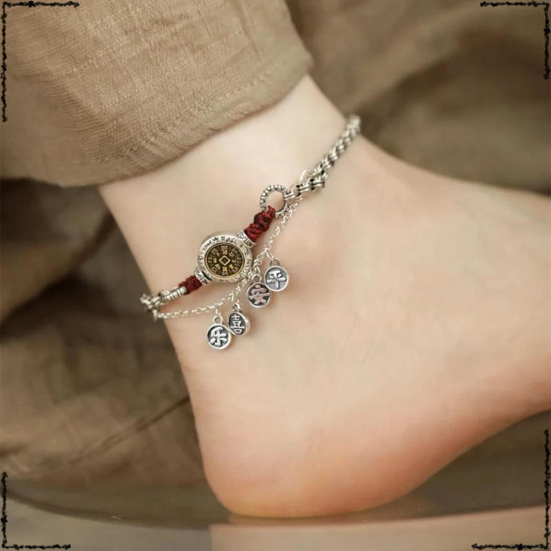 mountain ghost spent money on a red string ankle chain