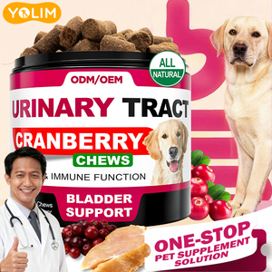 Suplemento para Cães com Envio Rápido, Suplementos para Saúde Urinária de Animais de Estimação, Promove a Saúde Urinária, Mastigáveis Macios para Cães com Cranberry - Product Image 1