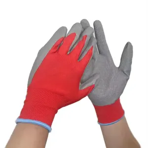 Çin'de hızlı teslimat örme lateks kaplı kırışık el üreticileri iş için neopren medikal eldiven koruyucu eldiven