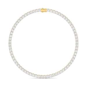 Collar de tenis con diamantes cultivados en laboratorio de corte cojín, de oro, certificado, de lujo, elegante, joyería fina, brillante, clásico para mujer - Product Image 4