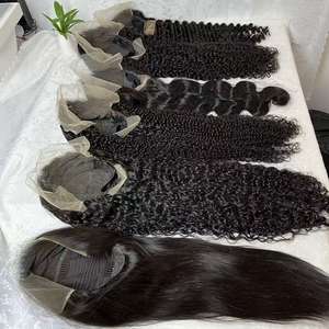 Peluca de Cabello Humano Natural con Frente de Encaje Transparente 13x6, Densidad 210%, 28 Pulgadas, Oferta de 6 Piezas, Liso/Corporal/Rizado Jerry/Cabello Rizado - Product Image 2