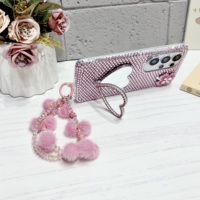 Coques de téléphone portable à paillettes diamantées motif floral pour Samsung S26 Ultra S25 Ultra/S24/S22/A55 avec support miroir et sangle – Offre Spéciale