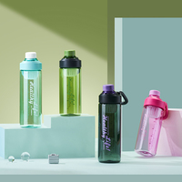 Bouteille d'eau en plastique Yiben 620ML avec infuseur Bouteille de sport à boire écologique transparente avec poignée Logo personnalisé et couleur