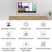 Tablette tactile intelligente personnalisée pour la maison, avec écran IPS, commande vocale, alimentation électrique, montage mural, affichage interactif