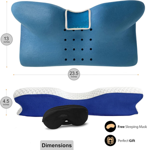 <span class=keywords><strong>Oreiller</strong></span> cervical orthopédique en mousse à mémoire de forme OEM, <span class=keywords><strong>oreiller</strong></span> ergonomique infusé de gel, <span class=keywords><strong>oreiller</strong></span> de sommeil en forme de papillon pour le cou - Product Image 2
