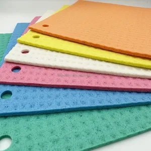 Super Absorbent Spanish Biodegradable Cellulose Sponge Cleaning Cloth Magic Sponge Cloth 18x20cm For Kitchen Can Be Hung