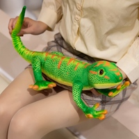 Geckos en peluche super doux, jouets ODM personnalisables en polyester et coton, oreiller en forme d'ours en peluche, doublure en maille de remplissage en coton PP en boîte