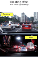 Enregistreur de caméra de voiture 2K avec vision nocturne Résolution 1080p Enregistrement en boucle par capteur G pour boîte noire de voiture