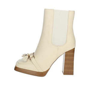 Stivaletti in pelle 24459 con chiusura a cerniera con tacco alto alla moda Western britannico impermeabile Anti-scivoloso in gomma in legno massello EVA - Product Image 1