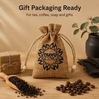 Sac à savon en jute naturel réutilisable avec logo personnalisé, pochette en chanvre et lin, petite pochette en jute à cordon, vente en gros pour thé et café
