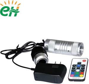 Source de lumière LED cylindrique suspendue argentée à contrôle RF 7W 12V pour voiture, utilisée pour rideau de fibres optiques à eau dure, indice de protection IP68 - Product Image 5