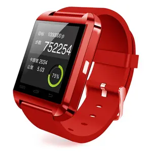 Fabrika U8 BT akıllı saat kol saati Smartwatch ile uyku monitör uzaktan kamera pedometre IPhone Samsung Smartphone için