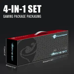 Casque de jeu, ensemble de 4 pièces, emballage, <span class=keywords><strong>gamer</strong></span>, ordinateur, <span class=keywords><strong>souris</strong></span> de jeu filaire RGB, combo <span class=keywords><strong>clavier</strong></span> - Product Image 5