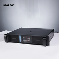 Amplificateur de commutation stéréo 2 canaux MALOX FP14000 4/8 Ohm 2*7000W Classe-TD avec double subwoofer métallique de 18 pouces et Wi-Fi