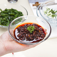 Bol à bagatelle en verre transparent sans plomb Fond plat Écologique Personnalisé pour la cuisine familiale Amérique Japon Corée Marché du Moyen-Orient