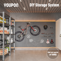 Remise directe de 15 % – Organisateur mural moderne et robuste pour outils de garage, étanche et résistant à l'humidité, en WPC à lattes, écologique (niveau ENF)