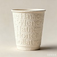 Gobelets en papier jetables biodégradables à double paroi personnalisés avec couvercles, design gaufré de forme spéciale pour boissons et bière