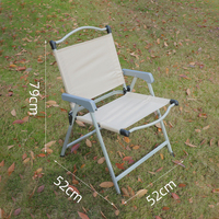 Chaise de camping pliable en tissu Oxford poly, avec structure métallique, dossier haut, style Kermit, blanche, pour la pêche