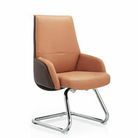 Chaise de bureau de direction haut de gamme en cuir, avec structure en alliage d'aluminium, siège pivotant inclinable et base fixe à cinq étoiles