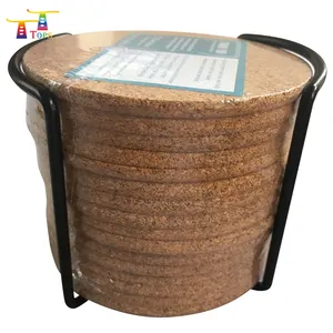 2022 Hot Selling 8.5cm Mdf Tourist Souvenir Square Blank Backed Coaster Furniture Foot Protector Cork Pads Under Table Mat