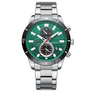 Reloj de Pulsera de Cuarzo Analógico para Hombre, de Acero Inoxidable, Resistente al Agua, con Cronógrafo, Fecha y Agujas, para Asuntos Comerciales - Product Image 6