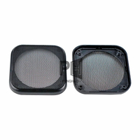 Couvercle de grille de haut-parleur carré de 4 pouces en acier noir pour système audio automobile Installation sans perçage