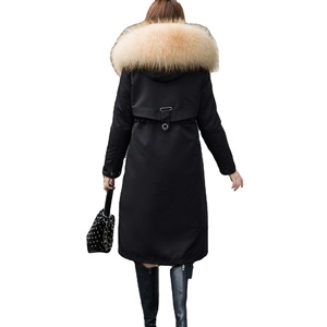 Moderno adulto donne del rivestimento della pelliccia di volpe della pelliccia parka pelliccia di procione assetto cappotto - Product Image 6
