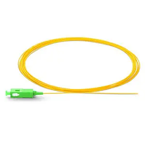 SC/APC 1 Core PVC/LSZH Fiber Pigtail 0.9mm 1.5m Single Mode 9/125 Pigtail Cable