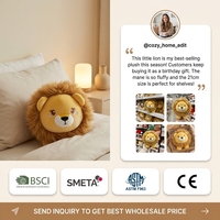 Peluche Lion Kawaii, Coussin Doux et Moelleux, Poupée Lion Mignonne à Crinière, Décoration Maison et Chambre, Cadeau d'Anniversaire pour Enfants