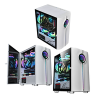 Étuis ATX Full Tower pour PC de bureau Boîtier de serveur en alliage d'aluminium et plastique avec lumière LED Ventilateur RGB Port audio en stock
