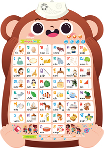 โปสเตอร์ผนังแบบโต้ตอบพร้อมเปียโนอิเล็กทรอนิกส์แบบปรับแต่งได้ และแผนภูมิพูดได้ภาษาไทย <span class=keywords><strong>ABC</strong></span> สำหรับเด็กเล็ก - Product Image 2