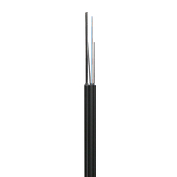 Câble de descente à fibre optique FTTH G657A2 à 2 fibres, plat, aérien, extérieur, avec messager en acier de 1,0 mm, LSZH, de fabrication usine avec 14 ans d'expérience
