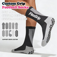 Chaussettes de football FlexGrip pour jeunes avec logo, respirantes, personnalisées, pour l'entraînement et les matchs, design antidérapant