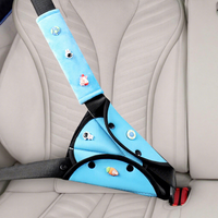 Coussin de ceinture de sécurité pour enfant, housse de sécurité mignonne à motif de dessin animé, protection anti-étranglement pour le cou, ajustement universel pour voiture, utilisation toutes saisons