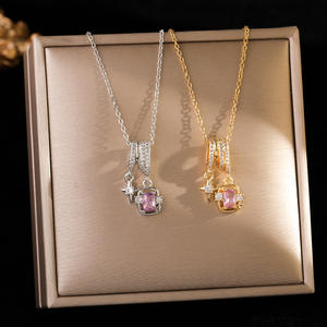 สร้อยคอแฟชั่นยอดนิยมจากอินเทอร์เน็ต ทำจากไทเทเนียมสตีลและสแตนเลส ชุบทองคำแท้ 18K ประดับ<span class=keywords><strong>เพชร</strong></span> สไตล์สปอร์ต สำหรับทั้งชายและหญิง - Product Image 5