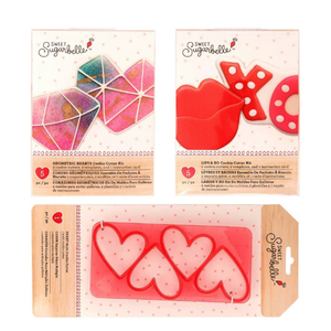 Ensemble <span class=keywords><strong>de</strong></span> découpoirs Sweet Sugarbelle Valentine Shape Shifter pour lèvres et XO, moule à biscuits en pâte à sucre pour glaçage royal - Product Image 3