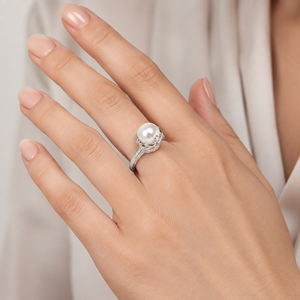 Anello Traforato Stile Perla Vintage per Donne, Elegante Regalo di San Valentino, Gioiello da Dito - Product Image 2