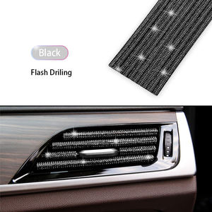 10 Uds Bling salida de ventilación de coche Trim Bling Flash coche aire acondicionado salida de ventilación tira coches accesorios interiores Decoración - Product Image 4