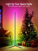 Lámpara de Pie Inteligente RGB para Esquina, Modo Música DIY, Control por Voz, Luz LED Inteligente Moderna para el Hogar