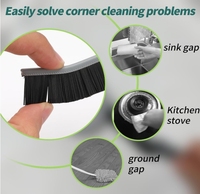 Brosse de nettoyage 5 pièces à poils durs pour les fentes, brosse multifonctionnelle pour les espaces étroits, essentiels pour la maison