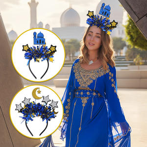 Ramadan Festival fascia per capelli con <span class=keywords><strong>stella</strong></span> e nastro lunare copricapo decorativo festa della luna abito da festa Glitter <span class=keywords><strong>stella</strong></span> Ramadan fascia per capelli - Product Image 4