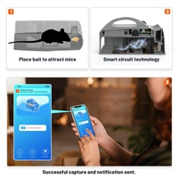 Piège à souris électrique automatique intelligent Wi-Fi réutilisable pour attraper les rats et les souris, piège à animaux pour l'intérieur
