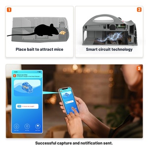 Piège à <span class=keywords><strong>souris</strong></span> électrique automatique intelligent Wi-Fi réutilisable pour attraper les rats et les <span class=keywords><strong>souris</strong></span>, piège à animaux pour l'intérieur - Product Image 5